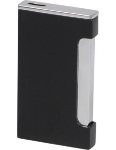 Jean Claude "Flat Flame" jet lighter sort matte/krom